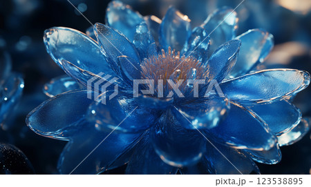 氷の花の背景素材（Generative AI） 123538895