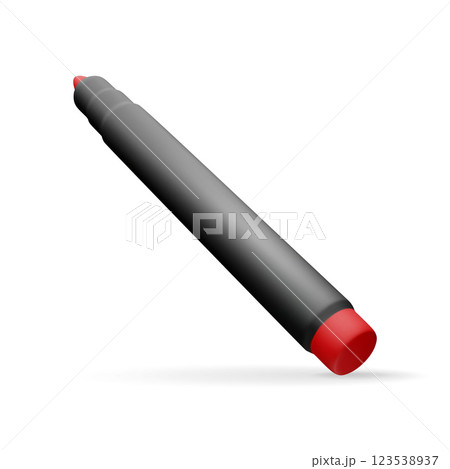 3D markers pen isolated on white 123538937