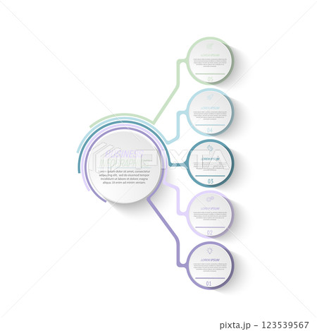 Infographics. Visualization of business data, projects, trainings, development plans and strategies. Pictograms of processes 123539567