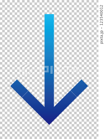 Thin arrow, blue, single, descending, gradient Thin arrow, blue, single, descending, gradient 123540012