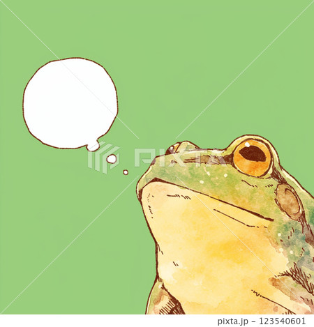 【フキダシ】カエルと吹き出し 123540601