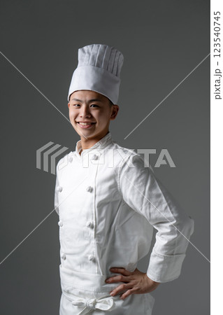 男子　10代　コックコート　コック帽 123540745