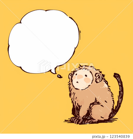 【フキダシ】猿と吹き出し 123540839