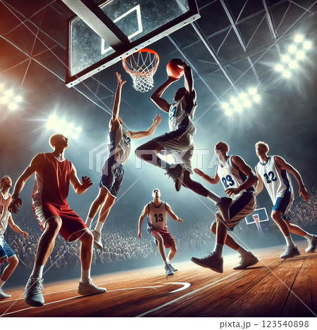バスケットボールの試合 バスケットボールの試合 123540898