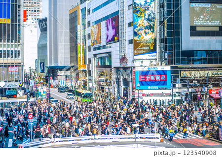 日本の東京都市景観 XEC株…春の陽気…賑わう渋谷スクランブル交差点。地下鉄サリン事件30年…=2日 日本の東京都市景観 XEC株…春の陽気…賑わう渋谷スクランブル交差点。地下鉄サリン事件30年…=2日 123540908