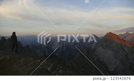 Ursprungssattel Nordlinger hut on Karwendel Hohenweg, Austria 123541074