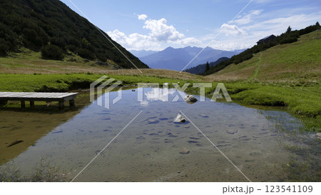Karwendel mountains on Karwendel Hohenweg, Austria 123541109