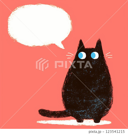 【フキダシ】黒い猫と吹き出し 【フキダシ】黒い猫と吹き出し 123541215