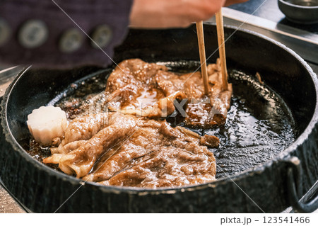 【#料理】すき焼き 123541466