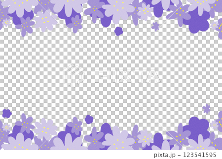 許多紫色花的框架 許多紫色花的框架 123541595