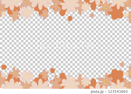 橘色花相框 橘色花相框 123541603