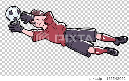 一個踢足球的男孩的插圖 123542062