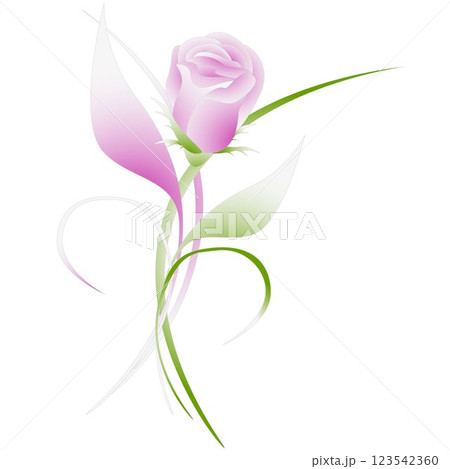 Abstract bunch of flowers on a white background. 123542360