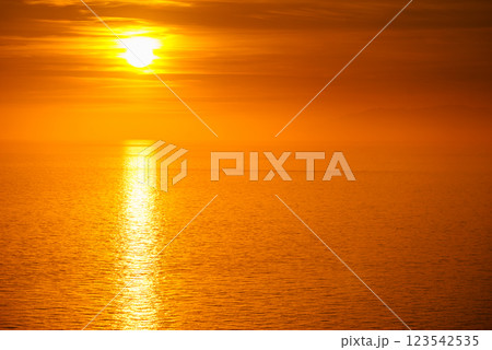 Sunset over sea 123542535
