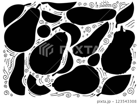 Set of color illustrations in hand draw style 123543308