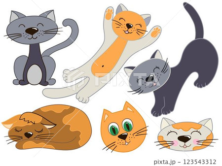 Set of color illustrations in hand draw style Set of color illustrations in hand draw style 123543312