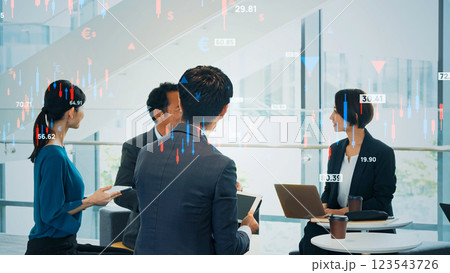 ビジネスグループと金融テクノロジーイメージ 123543726