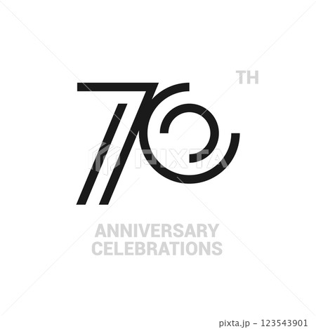 Anniversary logo or emblem design for event. 123543901