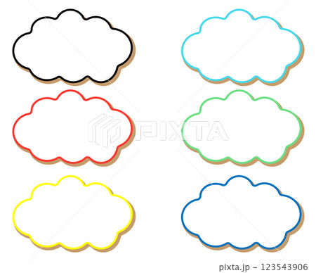 雲型の吹き出し クラウド セット 雲型の吹き出し クラウド セット 123543906