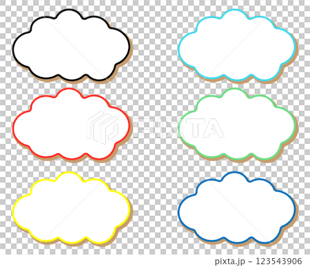 雲型の吹き出し クラウド セット 雲型の吹き出し クラウド セット 123543906