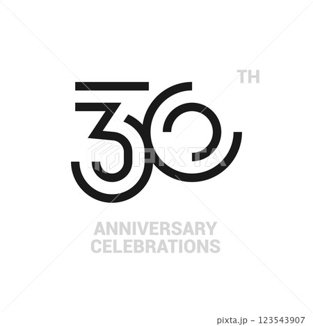 Anniversary logo or emblem design for event. Anniversary logo or emblem design for event. 123543907