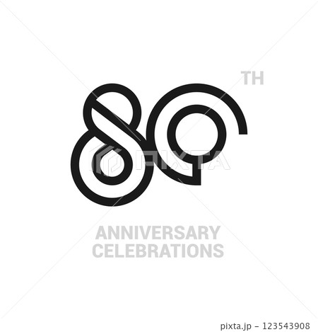 Anniversary logo or emblem design for event. Anniversary logo or emblem design for event. 123543908