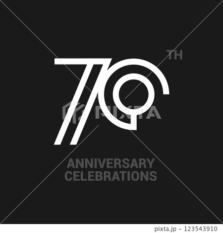 Anniversary logo or emblem design for event. Anniversary logo or emblem design for event. 123543910
