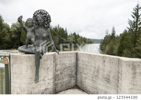 Marienbrucke bridge at Way of St. James Isar Loisach Tiroler Ache  Inn 123544100