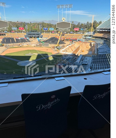 ドジャース球場　記者席 123544866