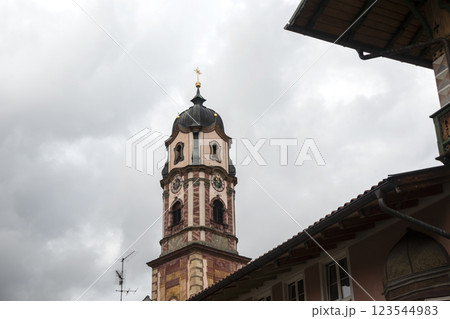 Parish church of Peter and Paul, Mittenwald, Bavaria, Germany 123544983