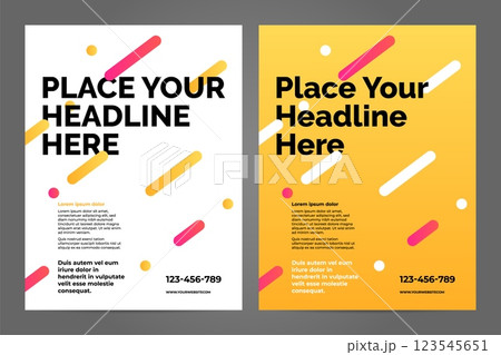 Minimal poster template design 123545651