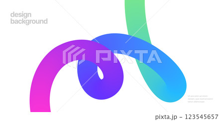 Template with colorful gradient squiggles shapes. 123545657