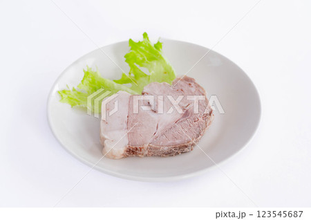 低温調理で作る茹で豚 123545687