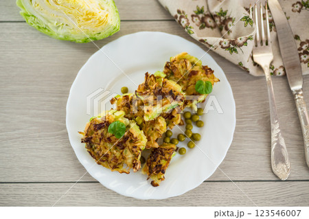 vegetable cabbage pancakes for breakfast vegetable cabbage pancakes for breakfast 123546007