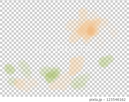 Beige orange and yellow green spring watercolor frame illustration 123546162