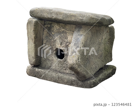 Ancient dolmen tomb representing prehistoric burial chamber 123546481