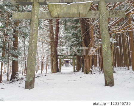 冬の山奥の神社 冬の山奥の神社 123546729