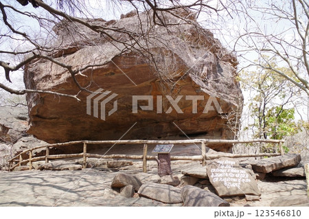 インド 世界遺産ビームベートカーの岩陰遺跡 インド 世界遺産ビームベートカーの岩陰遺跡 123546810