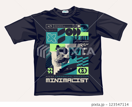 Brutalist Streetwear Print Design Template 123547114