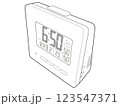 電波時計の線画 123547371