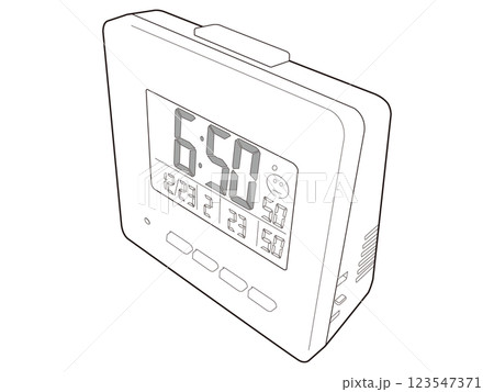 電波時計の線画 123547371