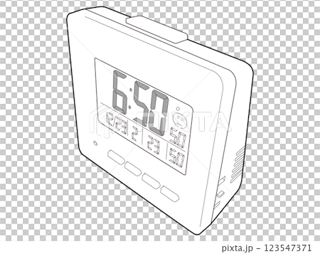 電波時計の線画 123547371