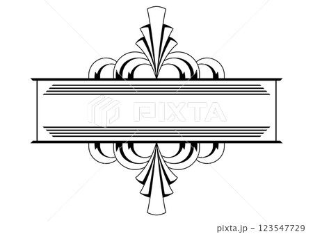 Frame in art nouveau style. Decorative geometric element. Frame in art nouveau style. Decorative geometric element. 123547729