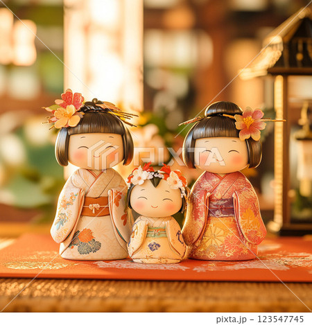 着物を着た女性の人形 123547745