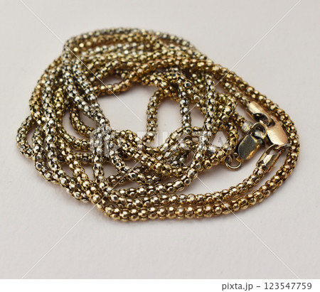 Unique necklace for women on a white background, promotional photo for an online vintage and handmade jewelry store 123547759
