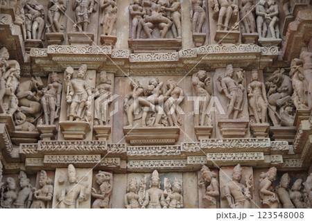インド 世界遺産カジュラーホーの建造物群 インド 世界遺産カジュラーホーの建造物群 123548008
