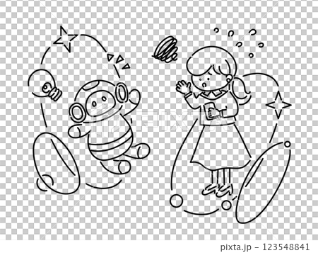 Image of a troubled woman talking to AI 123548841