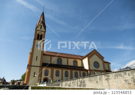 Parish church of Peter and Paul in Telfs, Tyrol, Austria 123548853