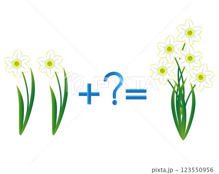 Educational games for children, mathematical addition. 123550956