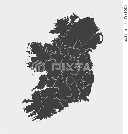Vector map country Ireland divided on regions 123551005